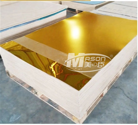 Feuille acrylique de plexiglass d'or de la feuille 4x6 de miroir à simple face argenté de 2mm