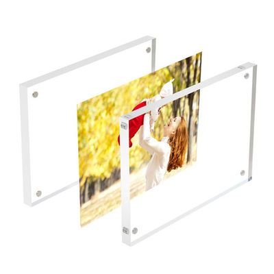 Pouce acrylique clair imperméable acrylique en plastique 10+10mm du cadre 4x6 de photo