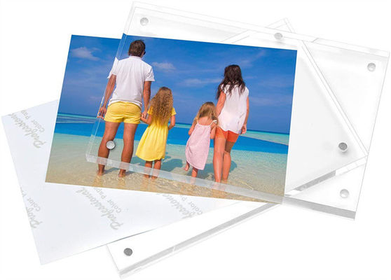 Cadre acrylique transparent de photo de Crystal Custom Acrylic Fabrication 20mm