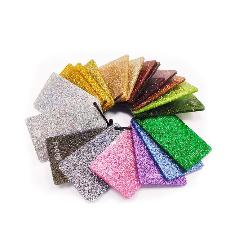 coupe acrylique de laser de Pmma de feuille de scintillement d'or de 1220x2440mm 4x8ft