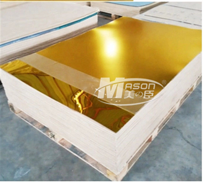 Laser coupant la feuille acrylique argentée 1220x1830mm de miroir de l'or PMMA 2mm