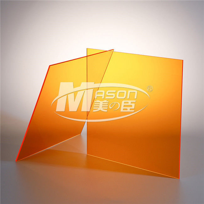 plexiglass en plastique de feuille de panneau de perspex de 3mm de feuille de perspex orange acrylique de coupe