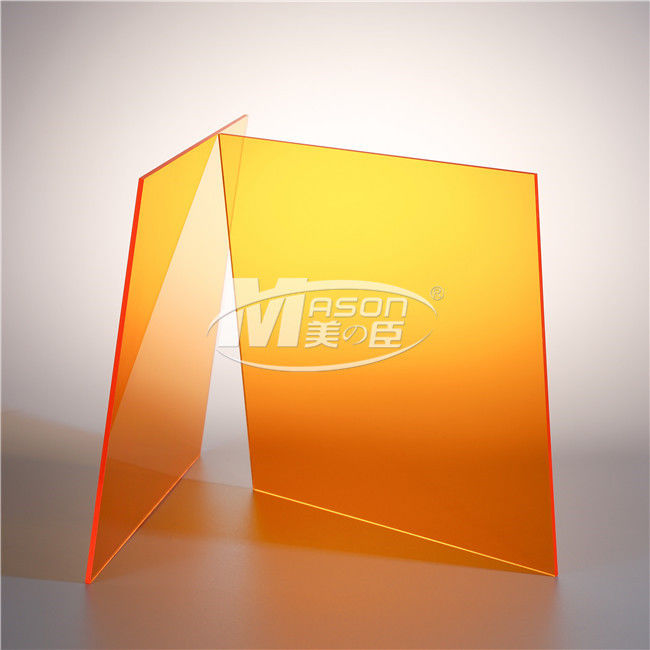La feuille acrylique colorée par 2mm décorative incorporée ESD de double couche mènent le plastique au néon