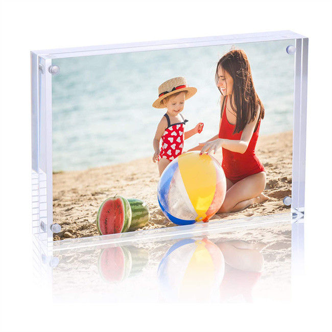 Pouce acrylique clair imperméable acrylique en plastique 10+10mm du cadre 4x6 de photo