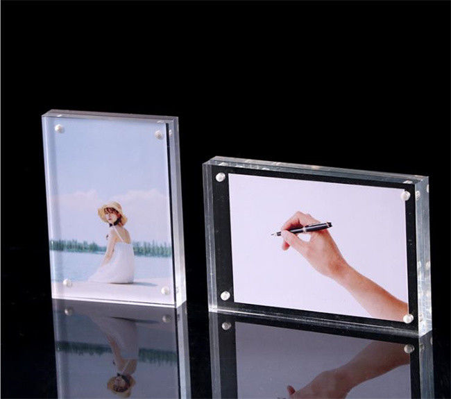 Cadre acrylique transparent de photo de Crystal Custom Acrylic Fabrication 20mm