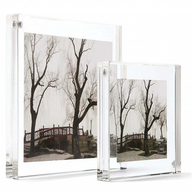 Cadre photo magnétique en acrylique transparent 4x6''
