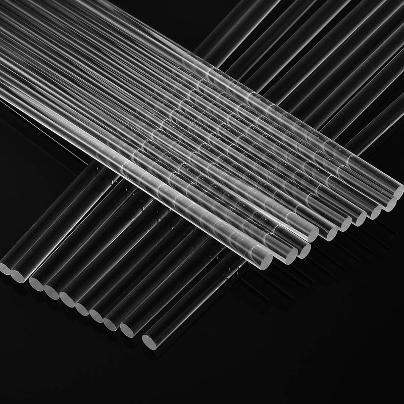 rideau acrylique transparent clair Rod Exruded Clear Acrylic Bar Rods en 120mm