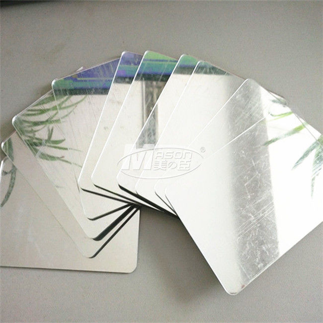 le miroir en verre 4x8 lambrisse les feuilles acryliques de miroir colorées par coutume pour des jardins